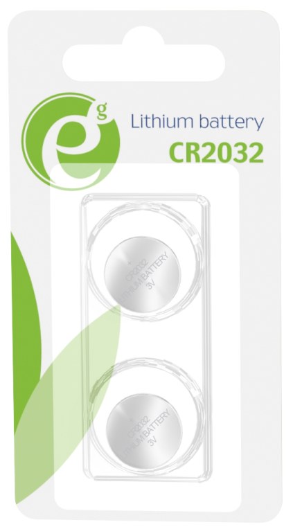 PILA DE BOTON GEMBIRD CR2032 LITIO 3V BLISTER 2 UNID - detalle