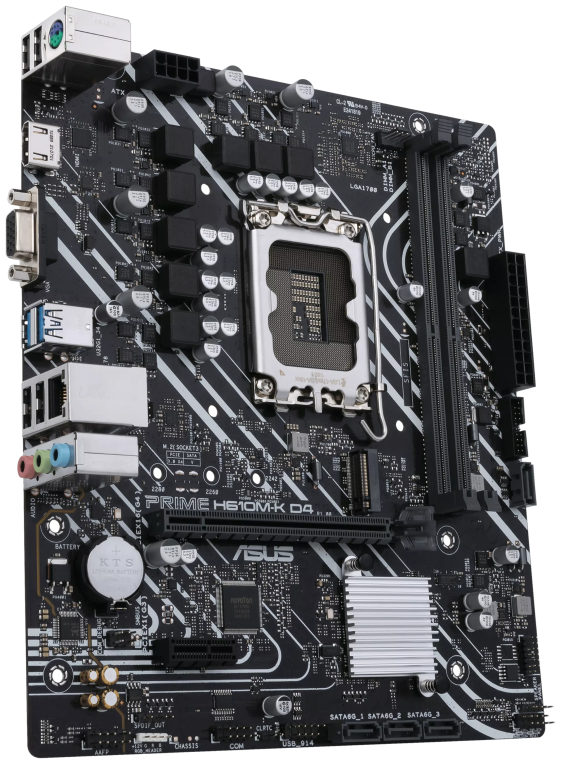 PLACA BASE ASUS H610M-K D4 1700 MATX 2XDDR4 - detalle