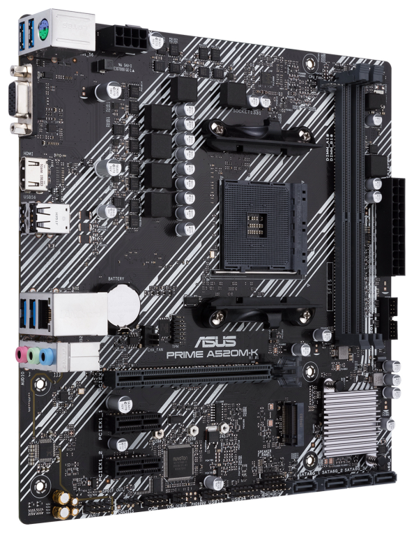 PLACA BASE ASUS PRIME A520M-K AM4 MATX 2XDDR4 - detalle