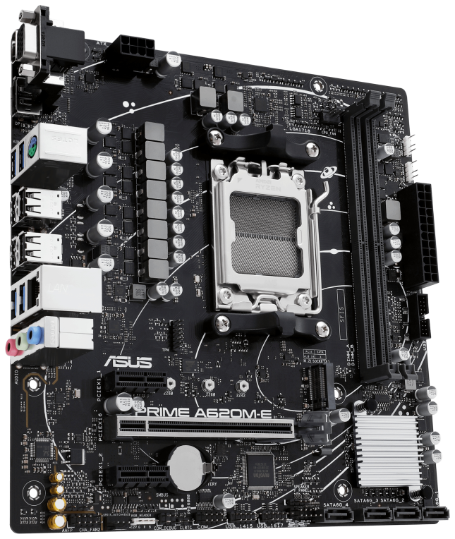 PLACA BASE ASUS PRIME A620M-E CSM AM5 MATX 2XDDR5 - detalle
