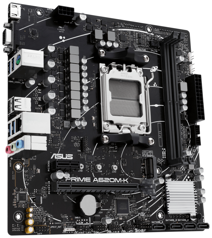 PLACA BASE ASUS PRIME A620M-K AM5 MATX 2XDDR5 - detalle