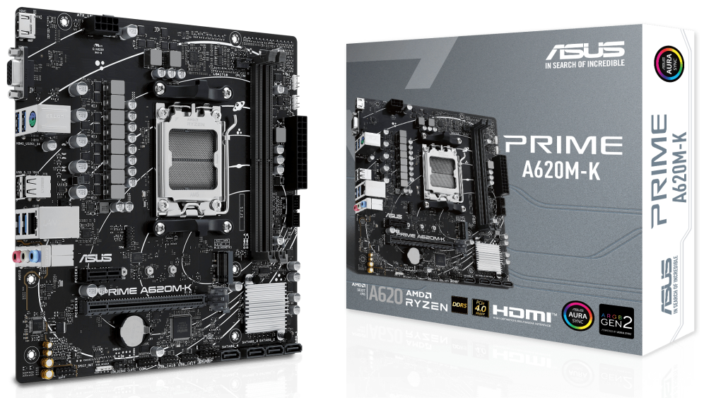 PLACA BASE ASUS PRIME A620M-K AM5 MATX 2XDDR5