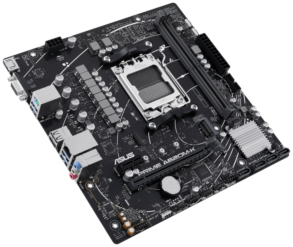 PLACA BASE ASUS PRIME A620M-K AM5 MATX 2XDDR5 - detalle