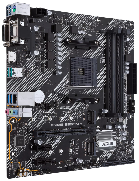 PLACA BASE ASUS PRIME B550M-K AM4 MATX 4XDDR4 - detalle
