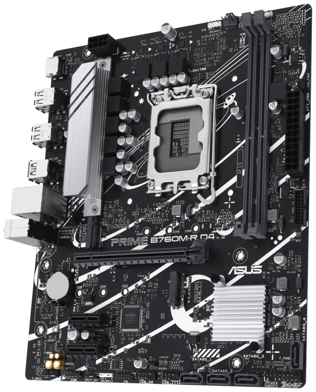 PLACA BASE ASUS PRIME B760M-R D4 1700 MATX 4XDDR4 - detalle