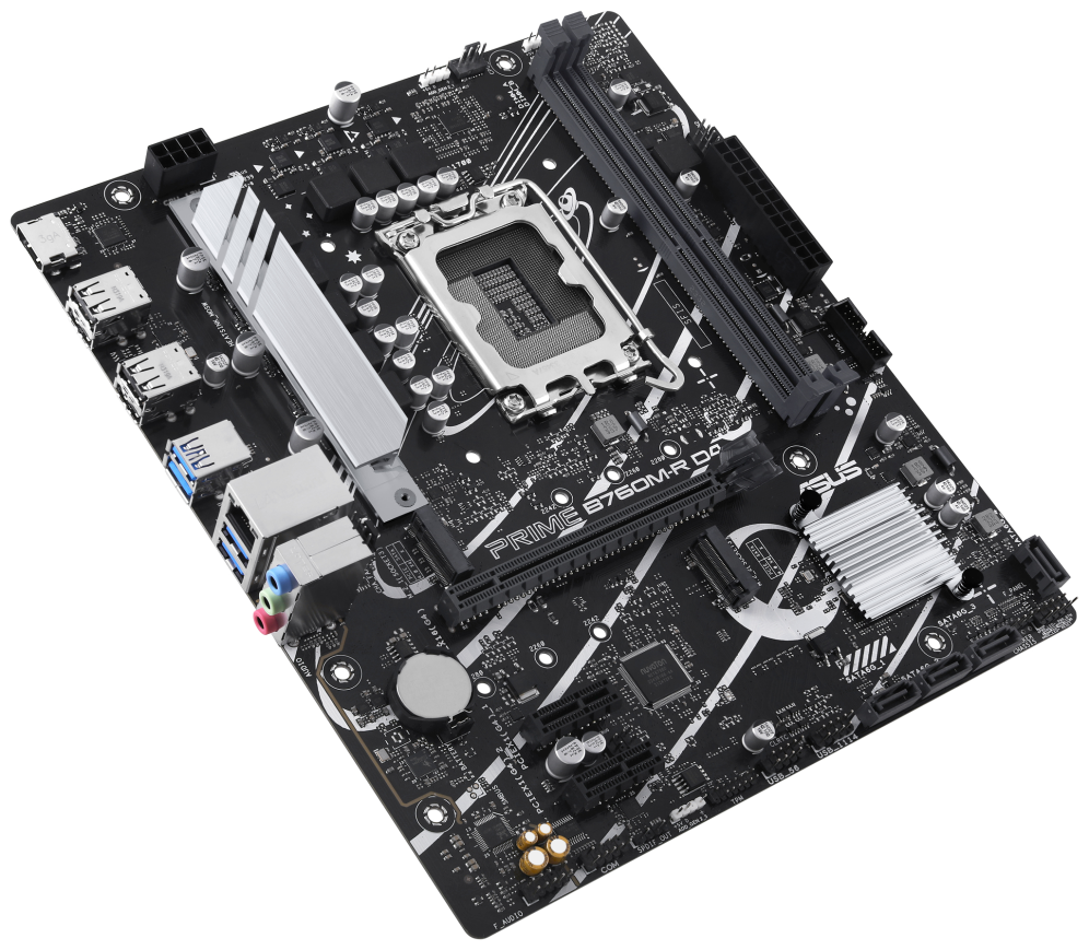 PLACA BASE ASUS PRIME B760M-R D4 1700 MATX 4XDDR4 - detalle