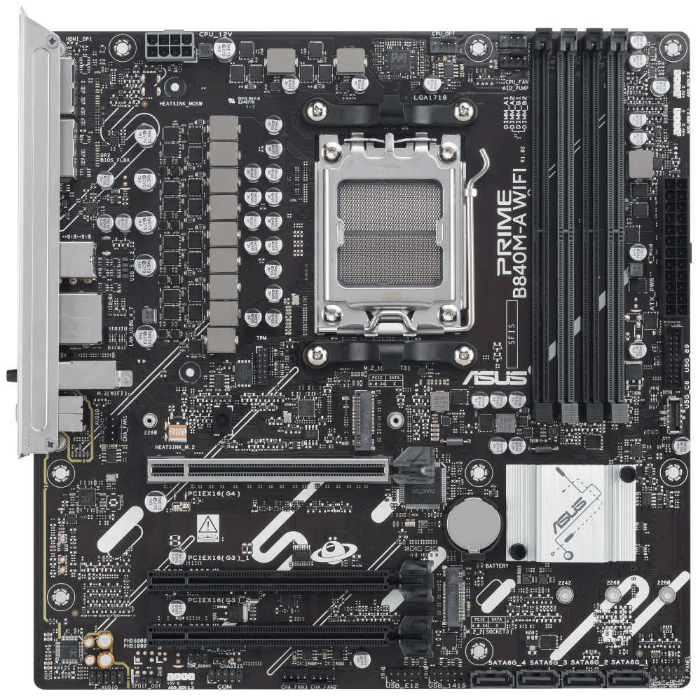 PLACA BASE ASUS PRIME B840 M-A WIFI M-ATX AM5 DDR5 - detalle