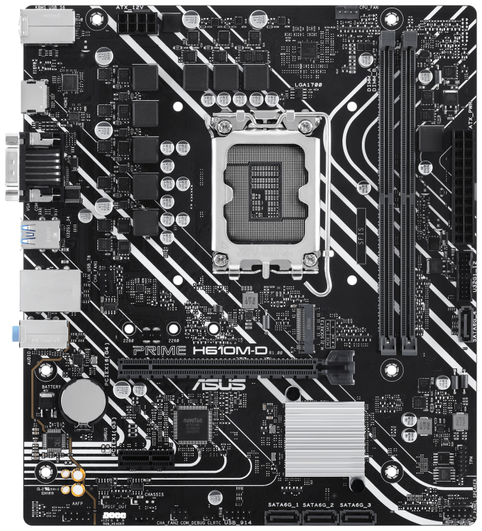 PLACA BASE ASUS PRIME H610M-D 1700 MATX 2XDDR5 - detalle