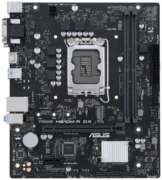 PLACA BASE ASUS PRIME H610M-R D4 SI BULK 1700 MATX 2XDDR4