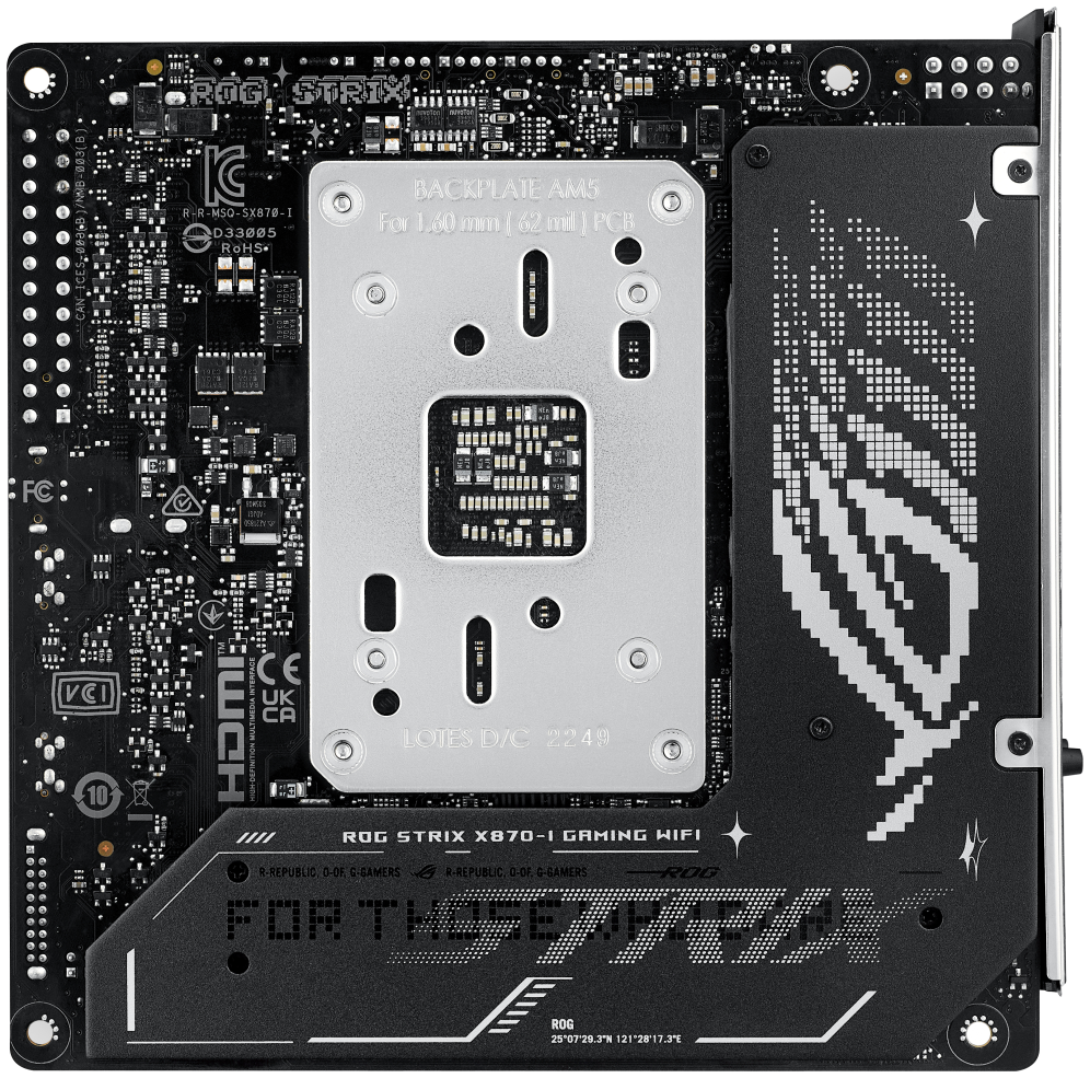 PLACA BASE ASUS ROG STRIX X870-I GAMING WIFI AM5 ATX 4XDDR5 - detalle