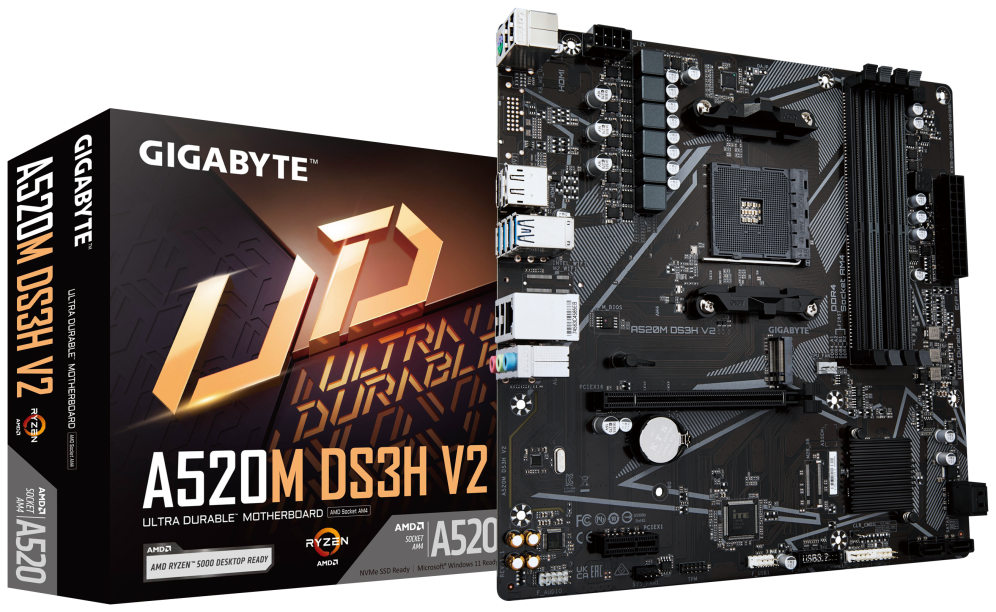 PLACA BASE GIGABYTE A520M DS3H V2 AM4 MATX 4XDDR4
