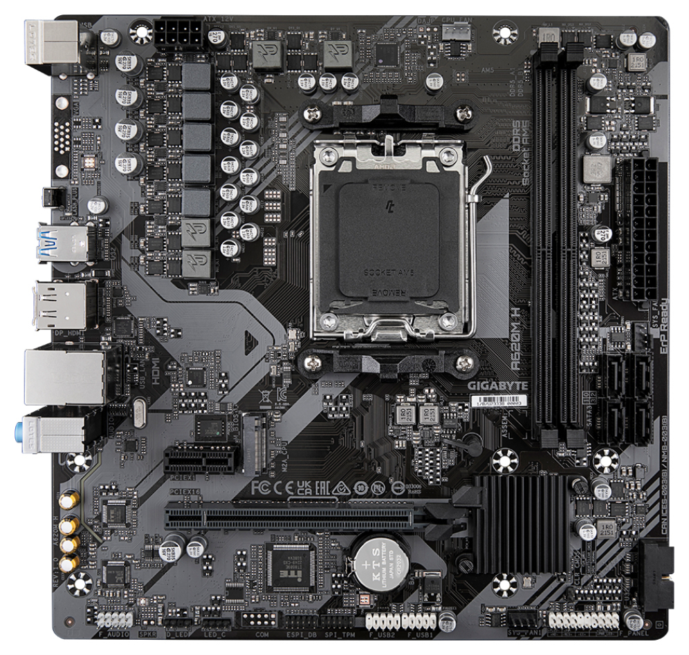 PLACA BASE GIGABYTE A620M H AM5 MATX 2XDDR5 - detalle