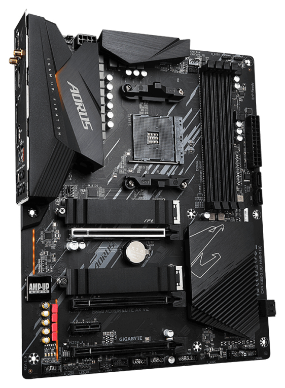 PLACA BASE GIGABYTE B550 AORUS ELITE AX V2 AM4 MATX 4XDDR4 - detalle