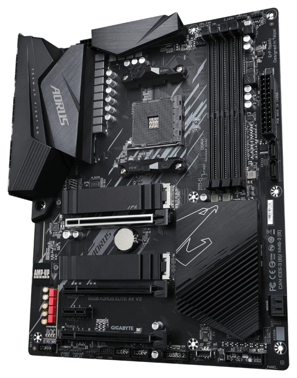 PLACA BASE GIGABYTE B550 AORUS ELITE AX V2 AM4 MATX 4XDDR4 - detalle
