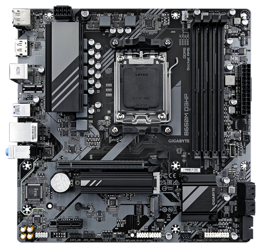 PLACA BASE GIGABYTE B650M D3HP AM5 ATX 4XDDR5 - detalle