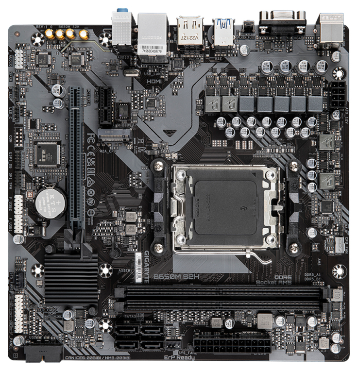 PLACA BASE GIGABYTE B650M S2H 1.1 AM5 MATX 2XDDR5 - detalle