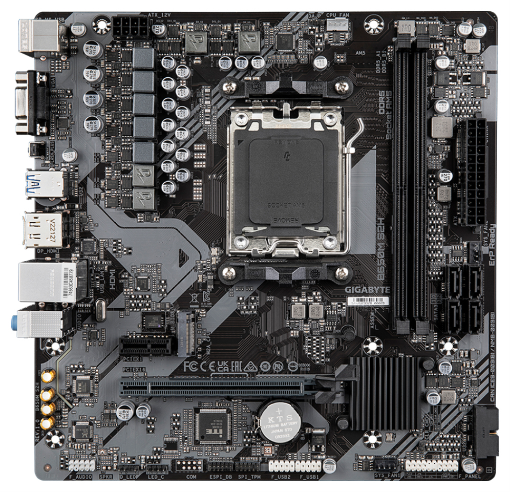 PLACA BASE GIGABYTE B650M S2H 1.1 AM5 MATX 2XDDR5 - detalle