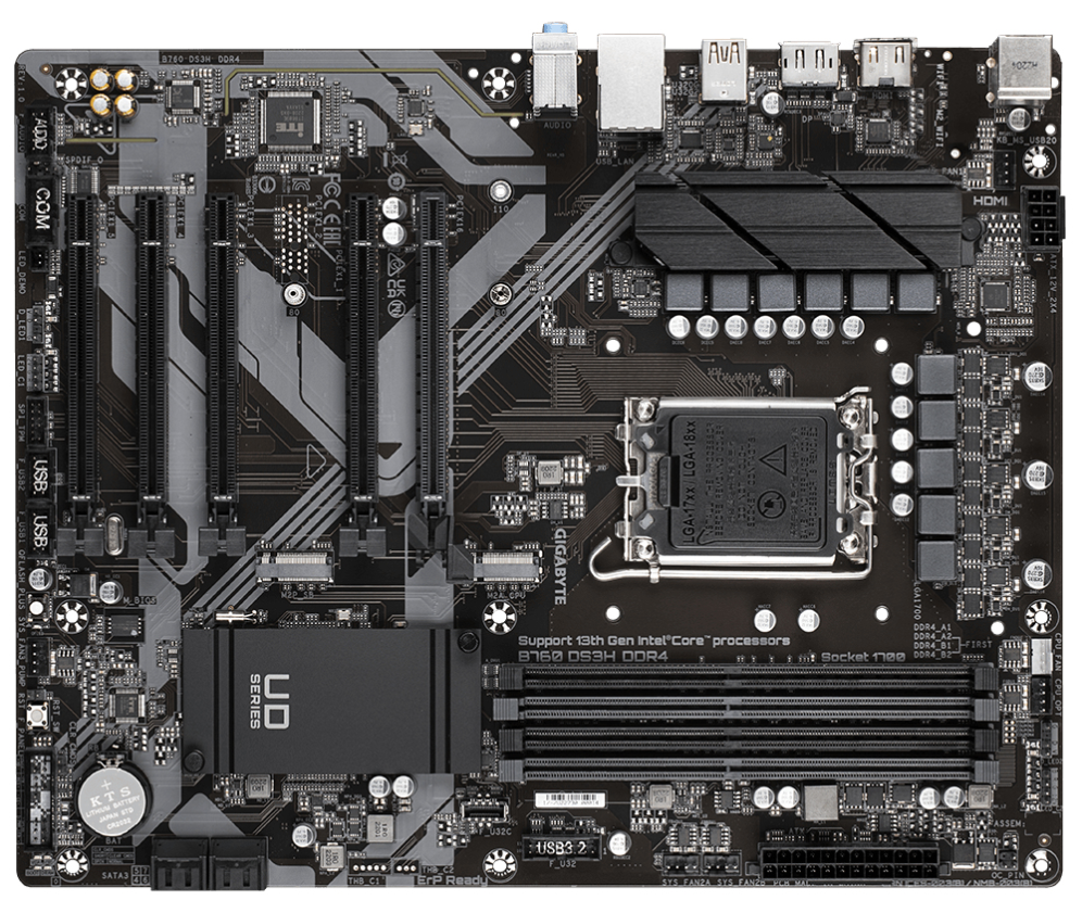 PLACA BASE GIGABYTE B760 DS3H 1700 ATX 4XDDR4 - detalle