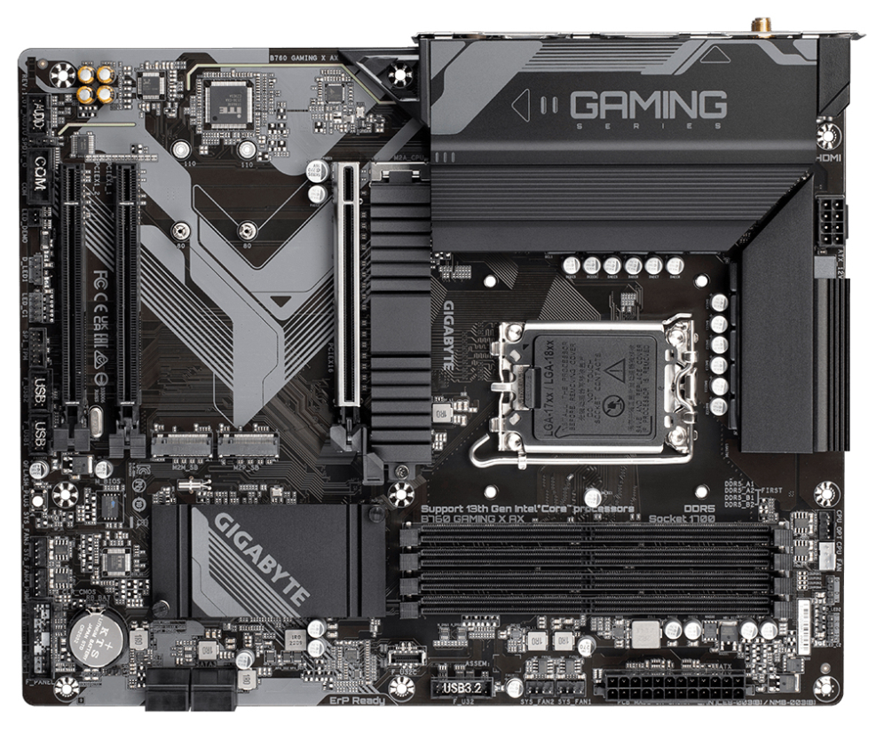 PLACA BASE GIGABYTE B760 GAMING X 1700 AX ATX 4XDDR5 - detalle