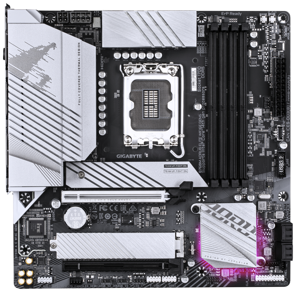 PLACA BASE GIGABYTE B760M A E WF6E GEN5 1.0 DDR5 1700 MATX 4XDDR5 - detalle