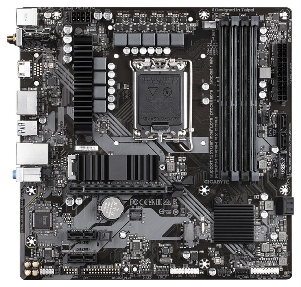 PLACA BASE GIGABYTE B760M DS3H AX 1700 MATX 4XDDR4 - detalle