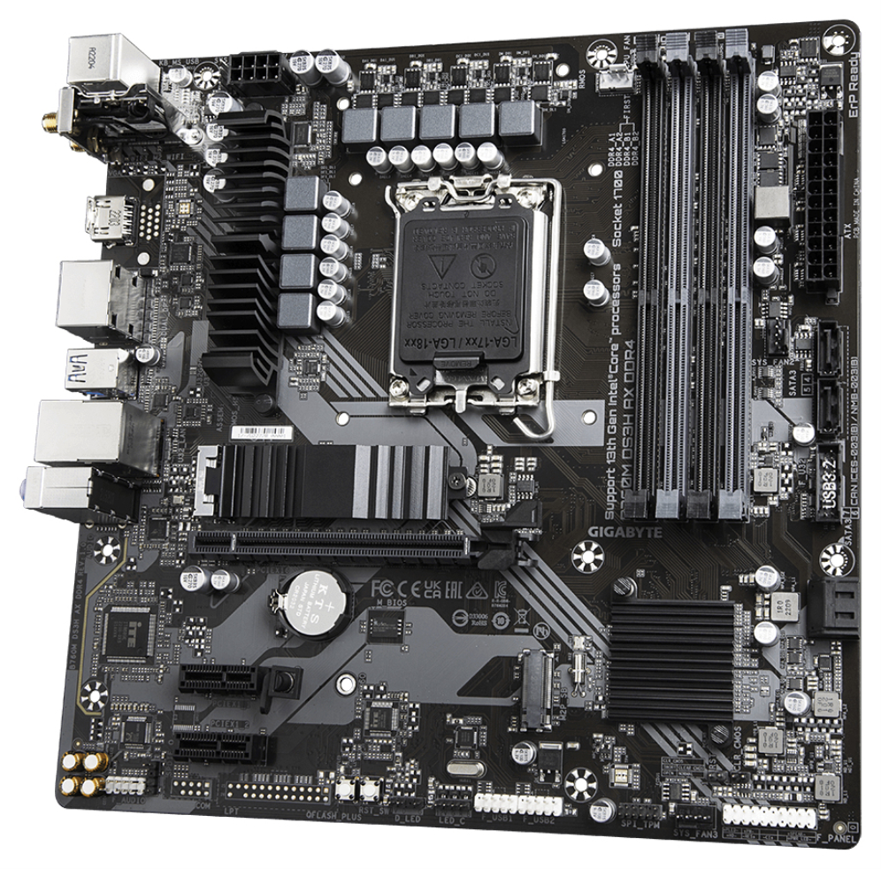 PLACA BASE GIGABYTE B760M DS3H AX 1700 MATX 4XDDR4 - detalle