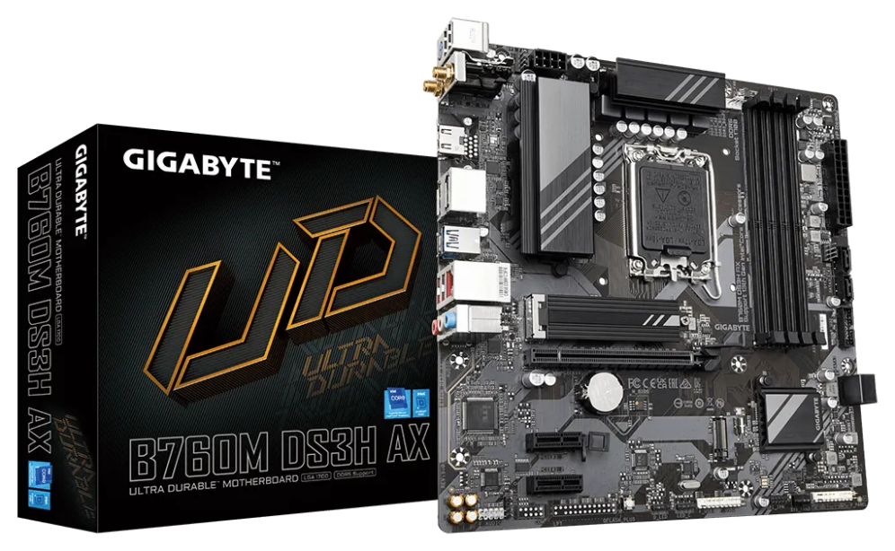 PLACA BASE GIGABYTE B760M DS3H AX G12 1700 MATX 4XDDR5