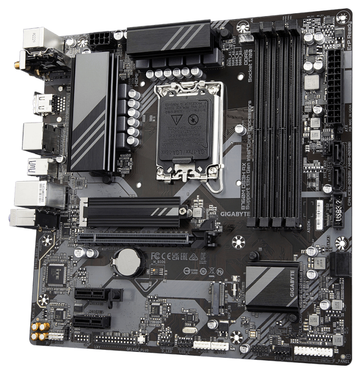 PLACA BASE GIGABYTE B760M DS3H AX G12 1700 MATX 4XDDR5 - detalle