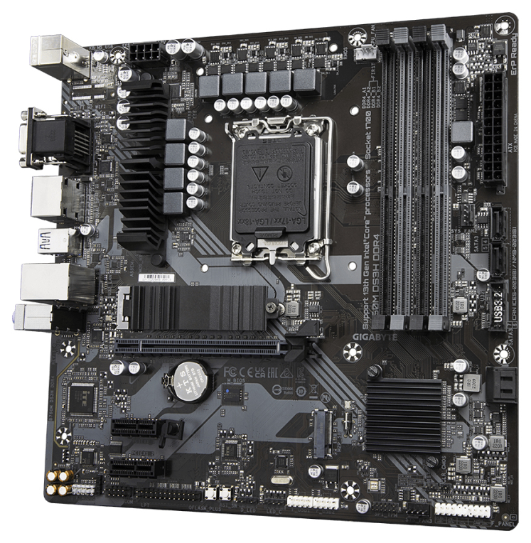 PLACA BASE GIGABYTE B760M DS3H DDR4 1700 MATX 4XDDR4 - detalle