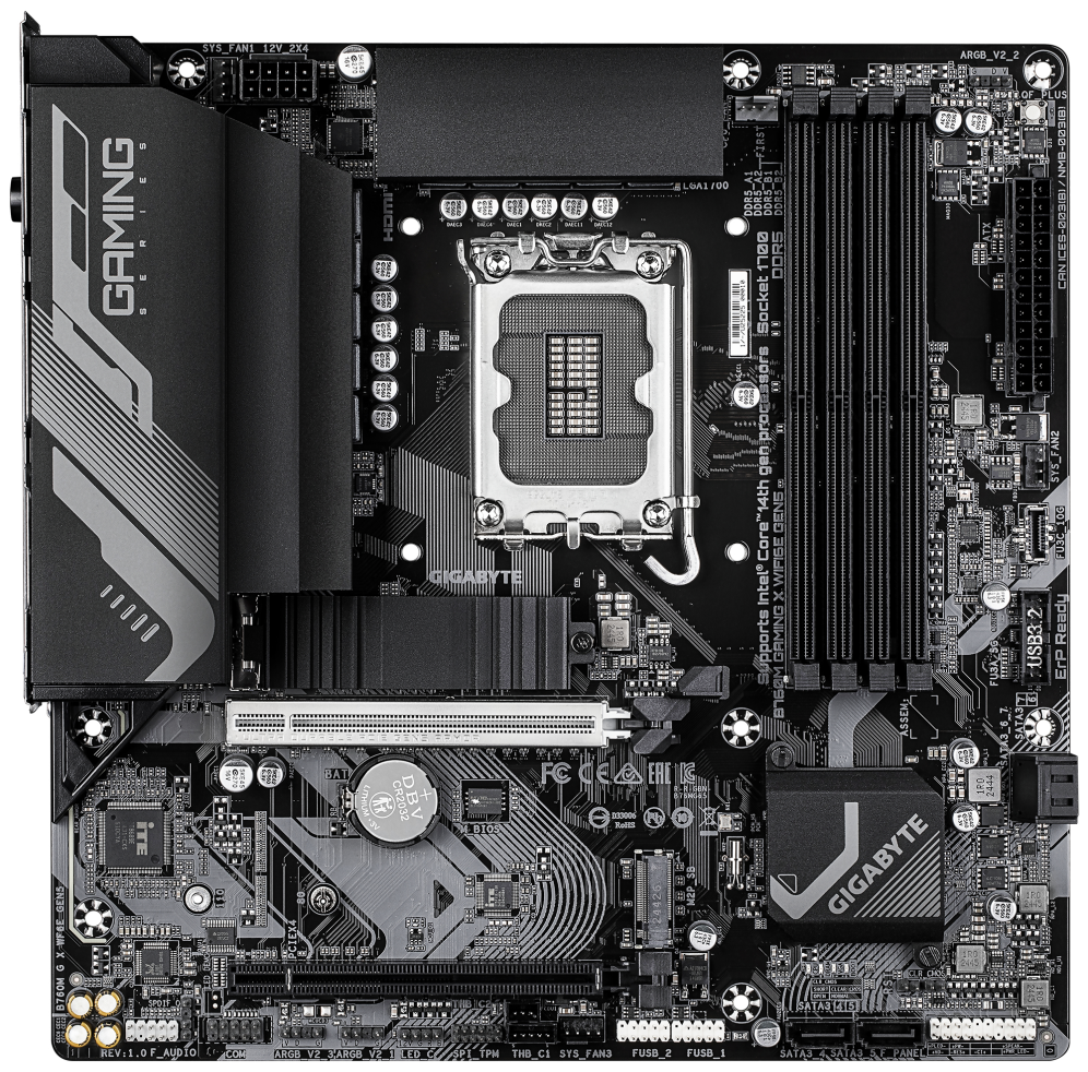 PLACA BASE GIGABYTE B760M G X WF6E 1700 MATX 4XDDR5 - detalle