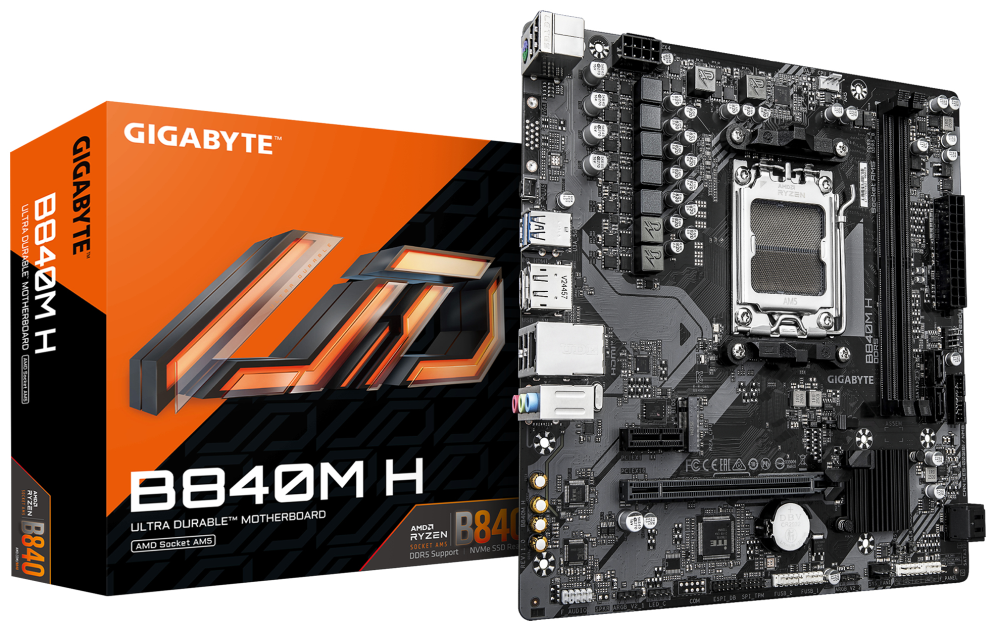PLACA BASE GIGABYTE B840M H AM5 MICRO ATX