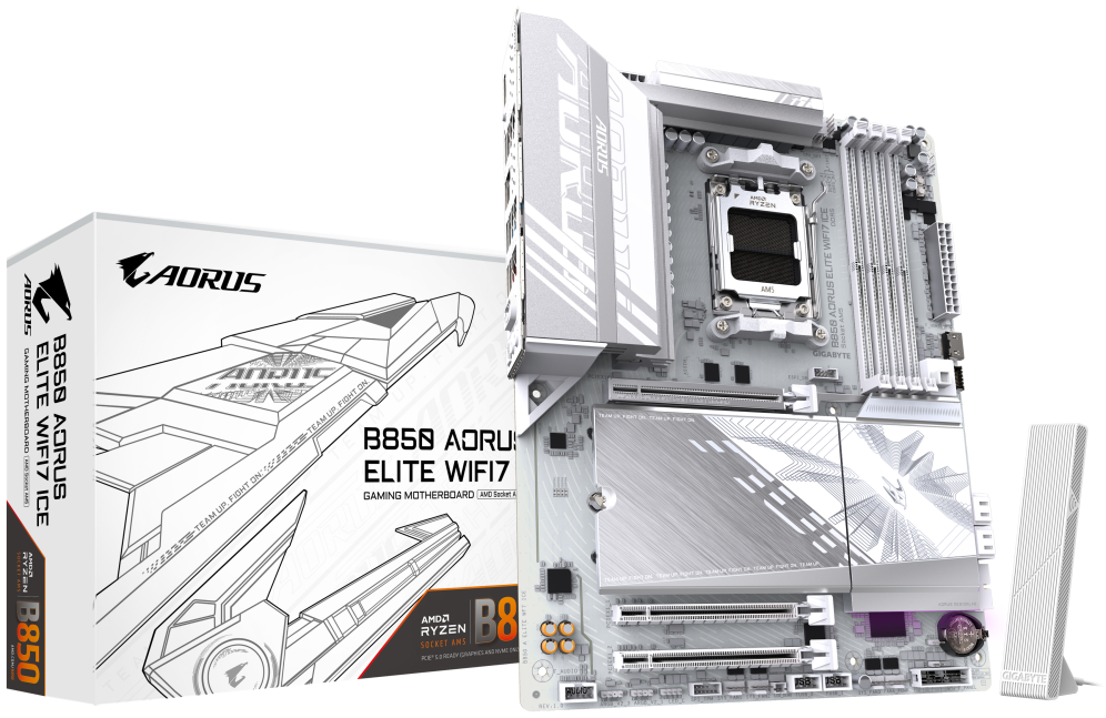 PLACA BASE GIGABYTE B850 A ELITE WF7 ICE 1.0