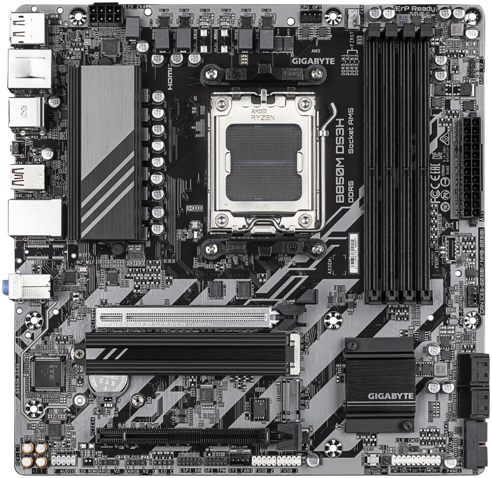PLACA BASE GIGABYTE B850M DS3H 1.0 - detalle
