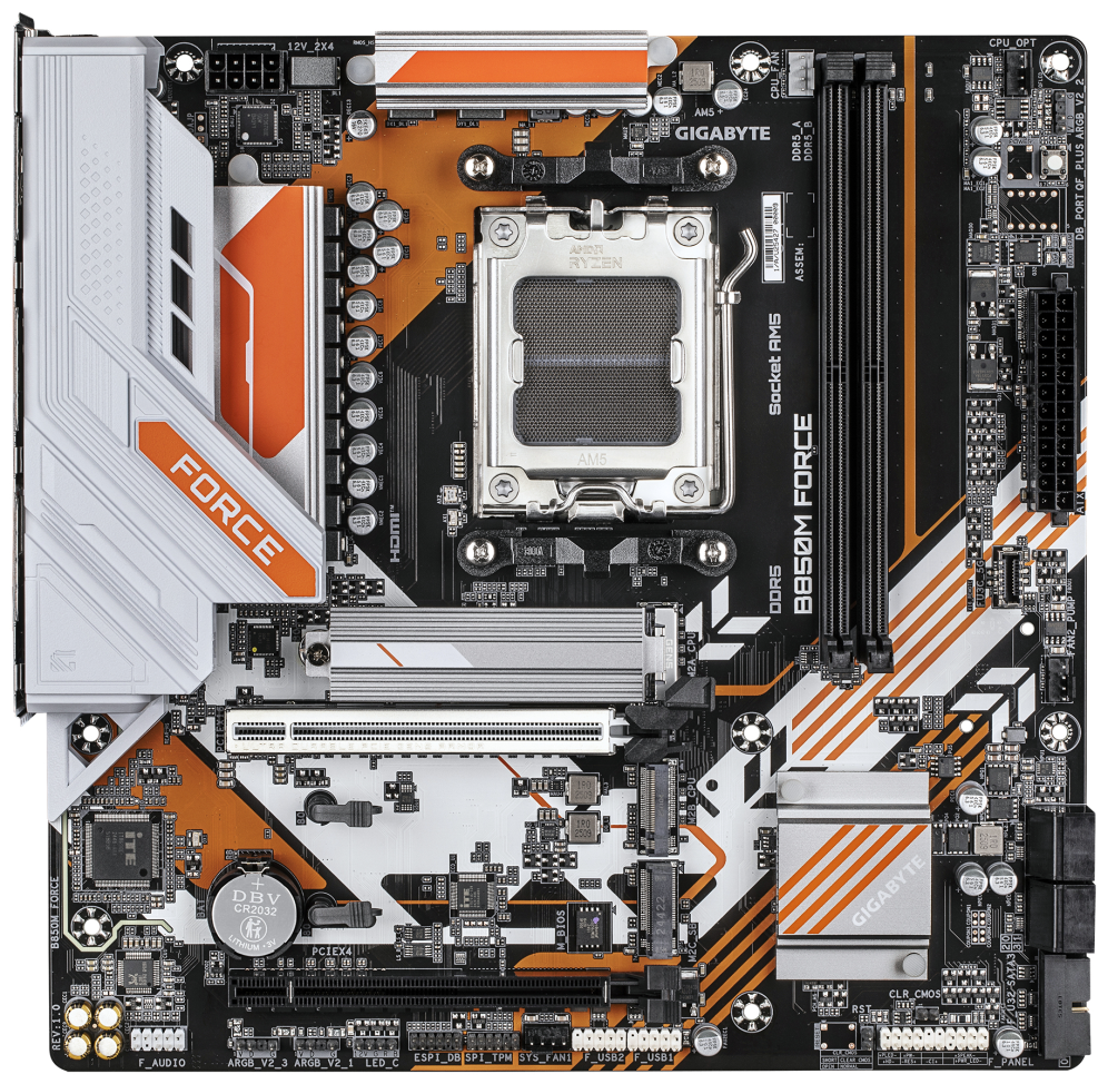 PLACA BASE GIGABYTE B850M FORCE AM5 2XDDR5 - detalle