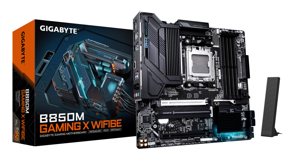 Placa base GIGABYTE B850M GAMING X WIFI6E con soquete micro ATX AMD B850 AM5