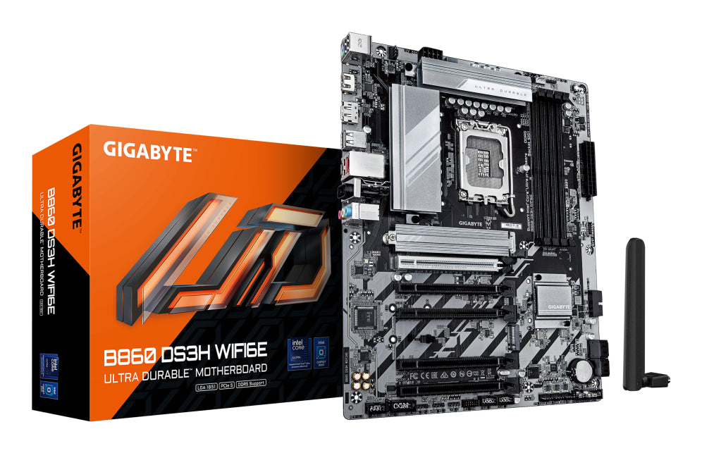 Placa base GIGABYTE B860 DS3H WIFI6E con Intel B860 LGA 1851 (Socket V1) ATX