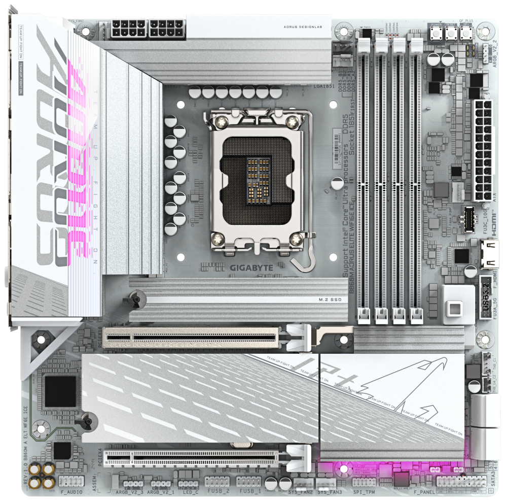 PLACA BASE GIGABYTE B860M A ELT WF6E ICE 1.0 - detalle