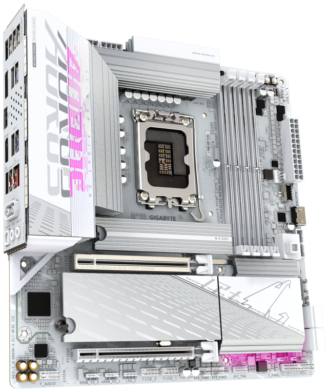 PLACA BASE GIGABYTE B860M A ELT WF6E ICE 1.0 - detalle