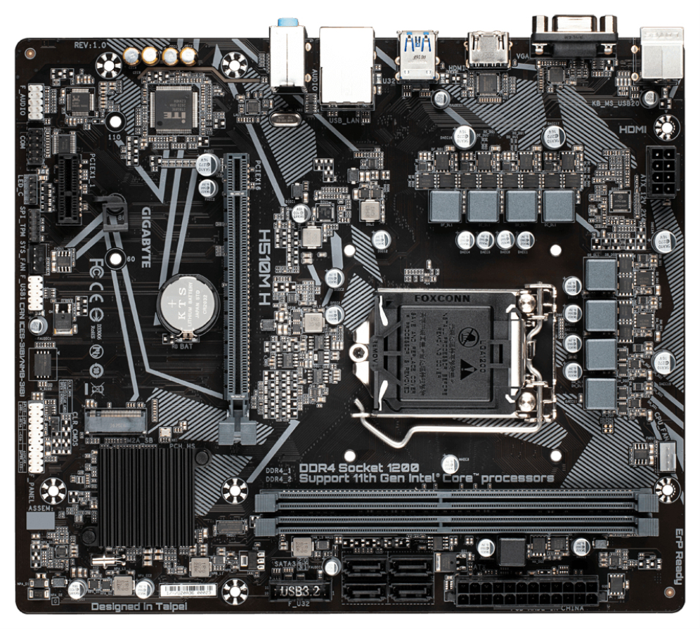 PLACA BASE GIGABYTE H510M H 1.0 1200 MATX 2XDDR4 - detalle