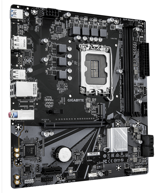 PLACA BASE GIGABYTE H610M D3W 1700 M-ATX DDR5 PCIe 4.0 128GB 1GbE M.2 - detalle