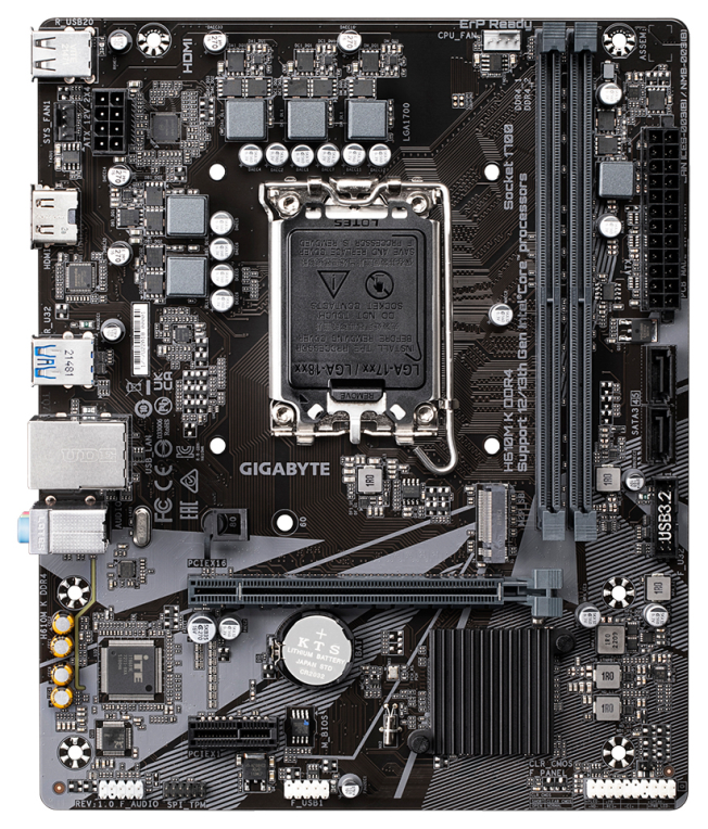 PLACA BASE GIGABYTE H610M K 1700 MATX 2XDDR4 - detalle