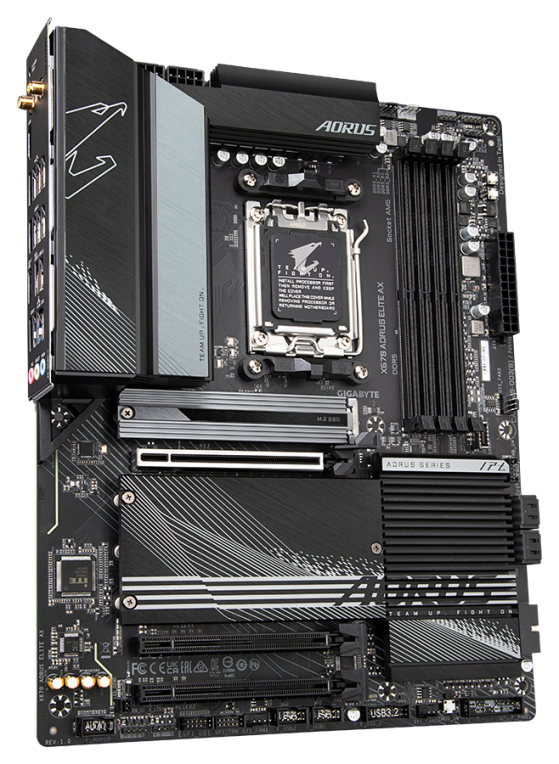 PLACA BASE GIGABYTE X670 AORUS ELITE AX AM5 ATX 4XDDR5 - detalle