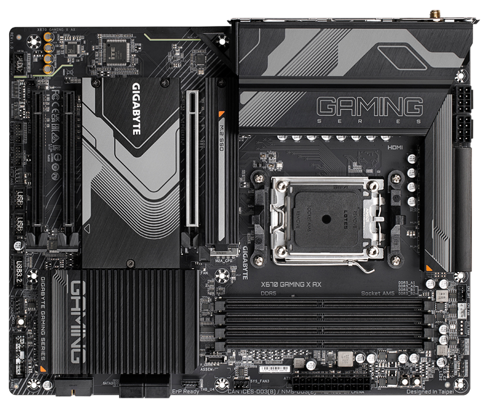 PLACA BASE GIGABYTE X670 GAMING X AX AM5 ATX 4XDDR5 - detalle