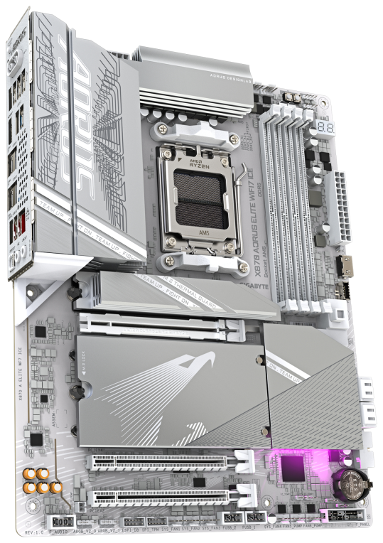 PLACA BASE GIGABYTE X870 A ELITE WF7 ICE G10 AM5 ATX 4XDDR5 - detalle
