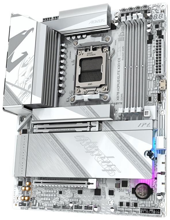 PLACA BASE GIGABYTE X870 A ELITE X ICE AM5 DDR5 - detalle