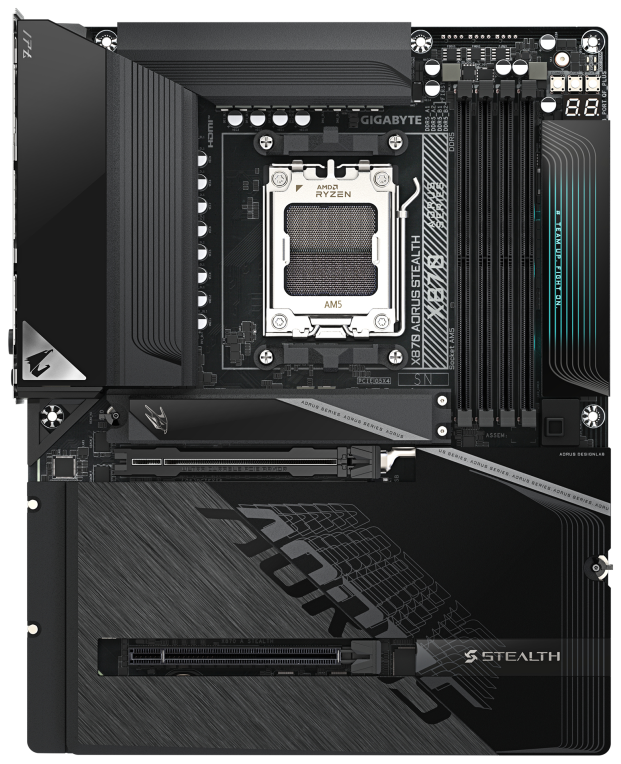 PLACA BASE GIGABYTE X870 A STEALTH AM5 DDR5 - detalle