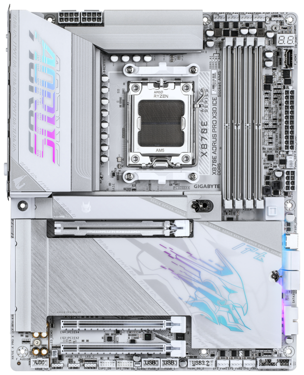 PLACA BASE GIGABYTE X870E A PRO X ICE AM5 DDR5 - detalle