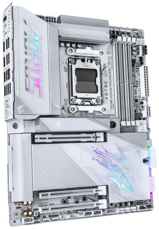 PLACA BASE GIGABYTE X870E A PRO X ICE AM5 DDR5 - detalle