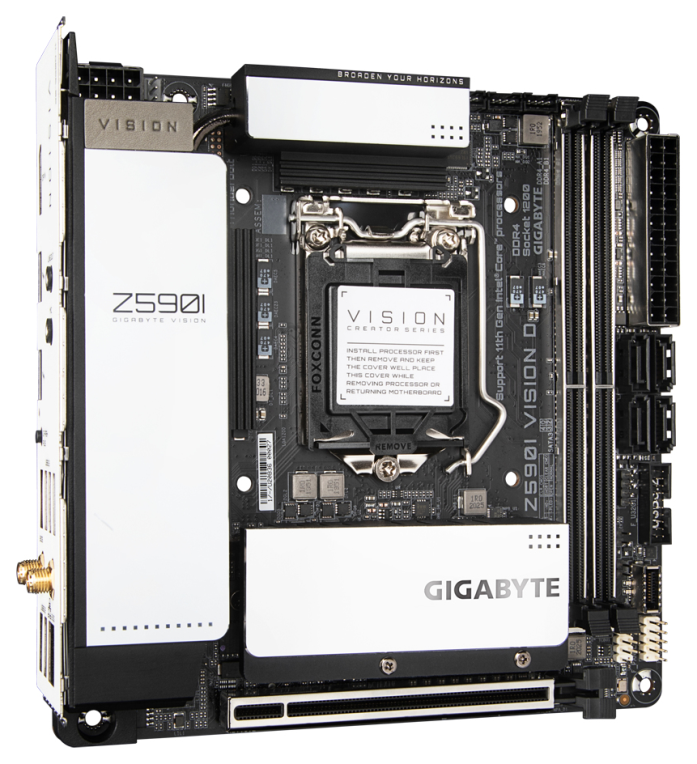 PLACA BASE GIGABYTE Z590I VISION D 1200 MITX 2XDDR4 - detalle