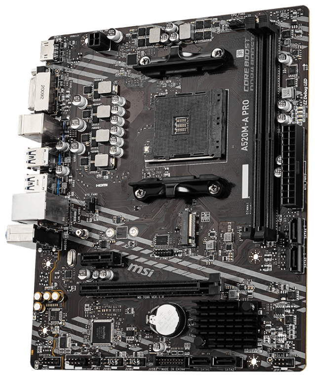 PLACA BASE MSI A520M-A PRO AM4 MATX 2XDDR4 - detalle